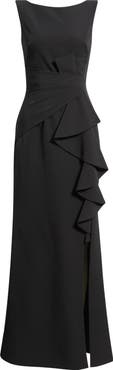 Eliza J Ruffle Front Gown