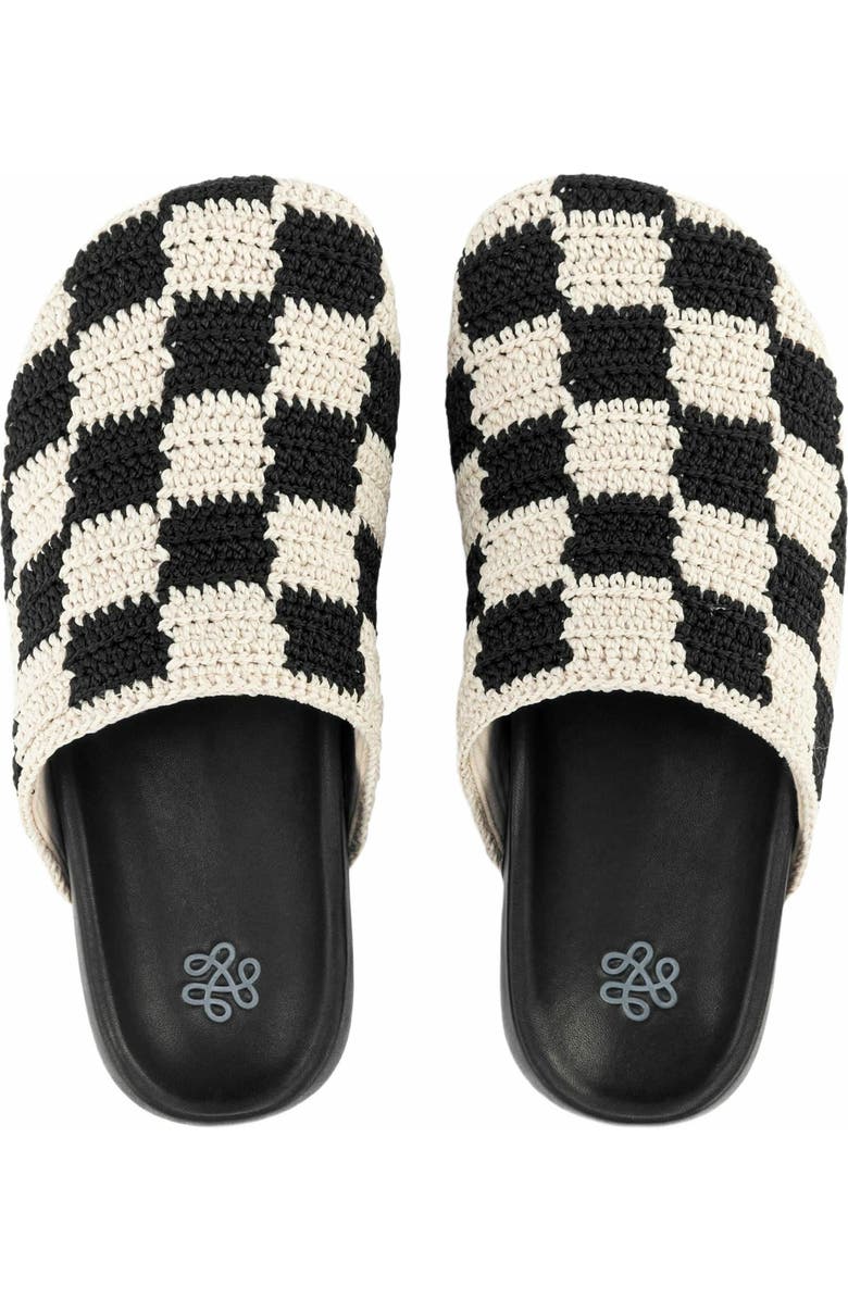 The Sak Bolinas Crochet Clog Shoe, Alternate, color, Black Check