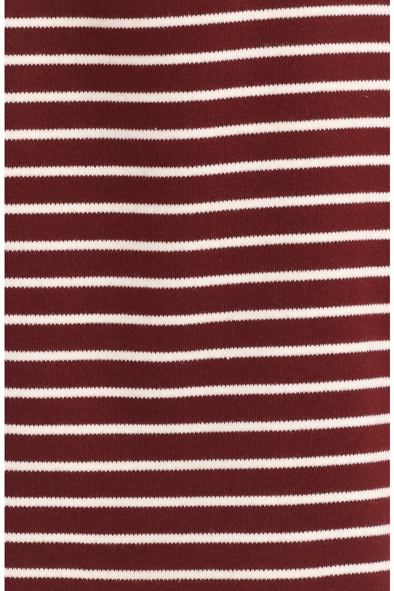 Hellen Stripe Knit Cotton Top & Shorts Set, Alternate, color, BROWN CREAM