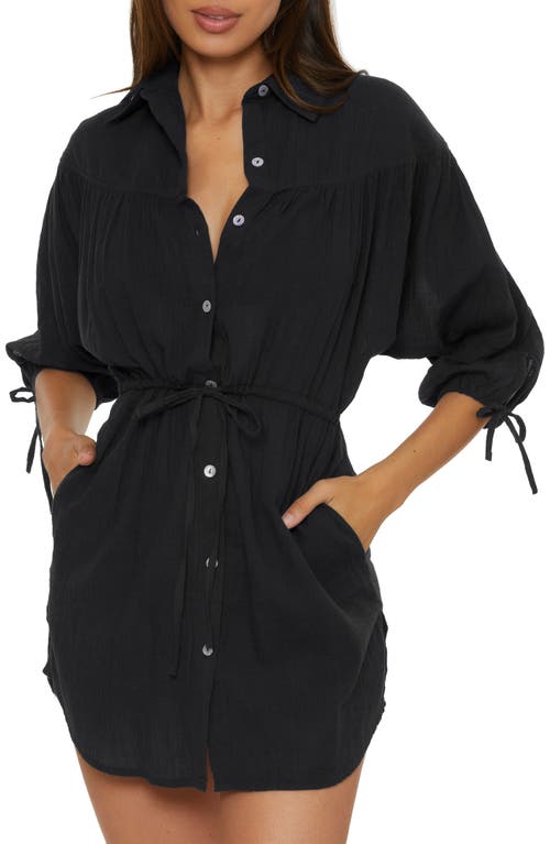 Becca Cotton Cover-up Tunic In Black