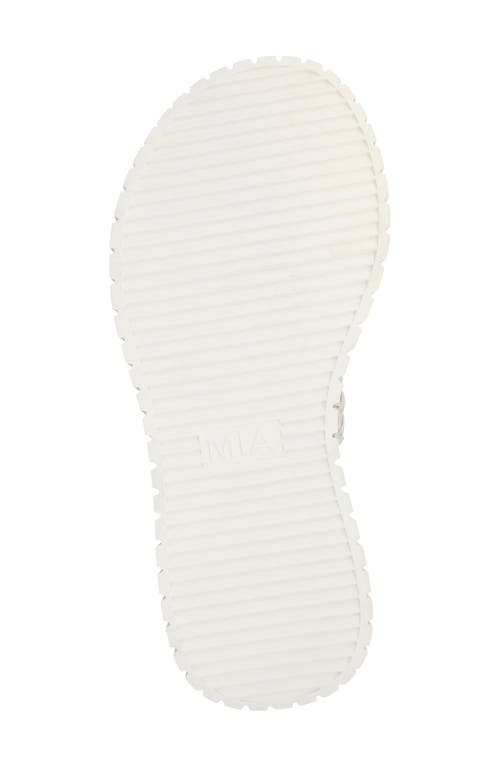 Mia Yoshi Platform Wedge Sandal In Ecru