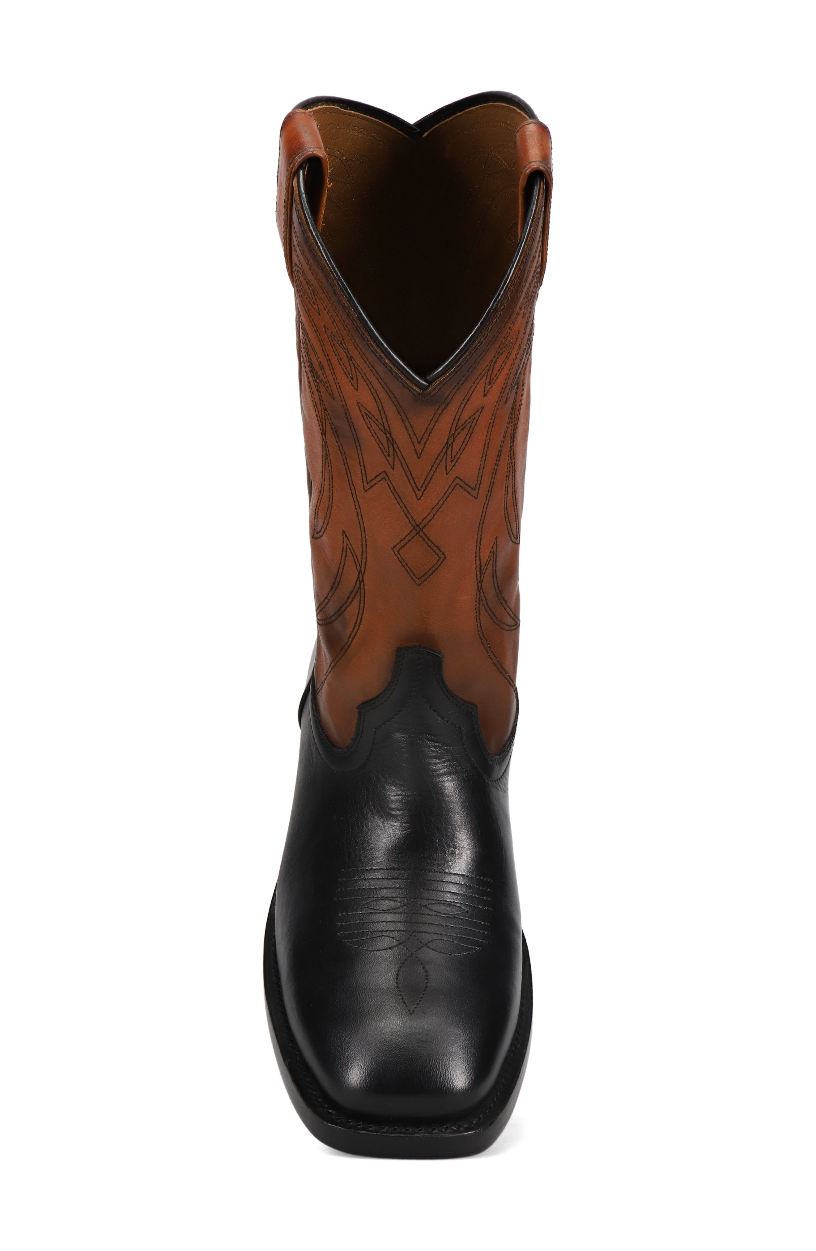 Frye Nash Deco Western Boot, Alternate, color, Black