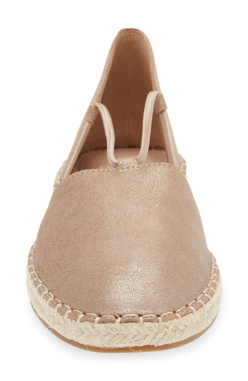 Eileen Fisher Lee Metallic Suede Ballerina Espadrilles In Platinum