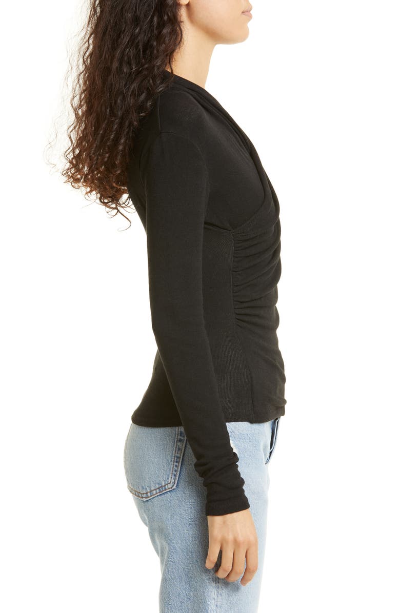 Vince Wrap Front Long Sleeve Knit Top, Alternate, color,