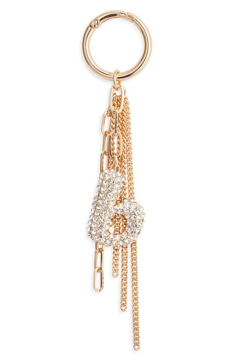 Pavé Crystal Inital Bag Charm