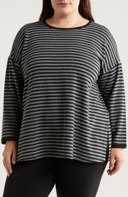 Eileen Fisher Stripe Long Sleeve Top