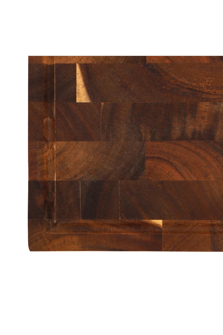 17 x 13 Inch Acacia Wood Butcher Block Carving and Cutting Serving Board with Juice Groove, Alternate, color, Acacia