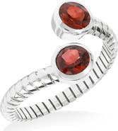 YS GEMS Sterling Silver Bypass Ring