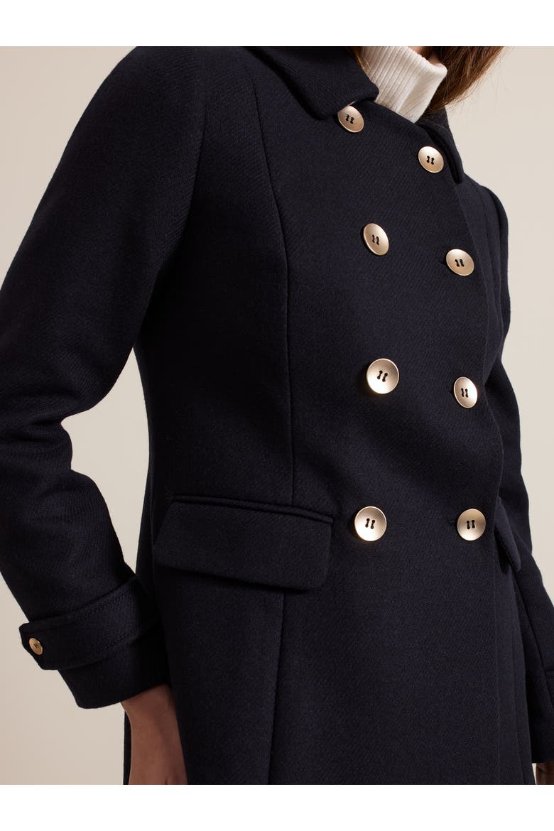 Petite Aurelie Military Coat, Alternate, color, Navy
