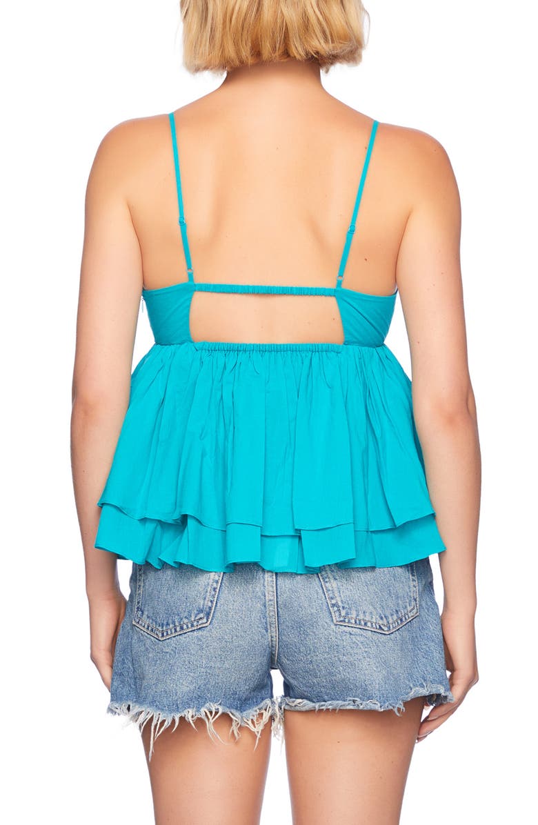 Susana Monaco Tiered Cotton Voile Babydoll Camisole, Alternate, color, Tropez