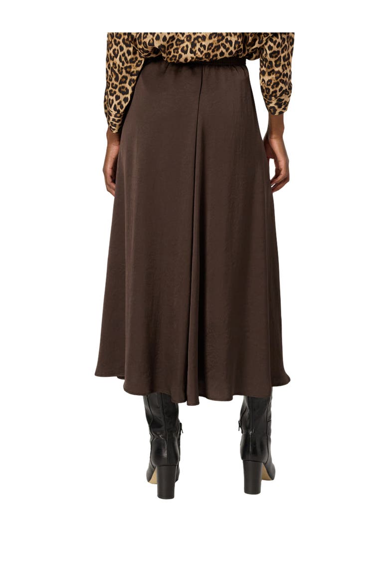 Bella Satin Midi Skirt, Alternate, color, Khaki Green