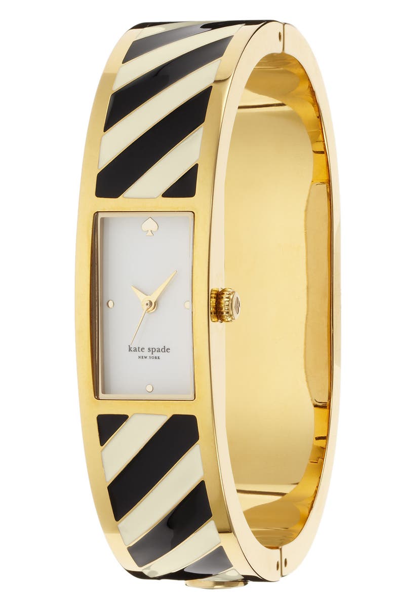Kate Spade New York 'carousel' stripe bangle watch, Main, color, 