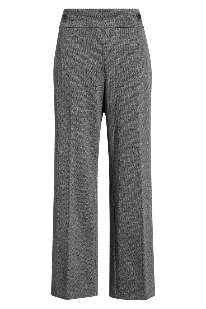Side Tab Pull On Trousers, Alternate, color, ANNE BLACK/ GREY