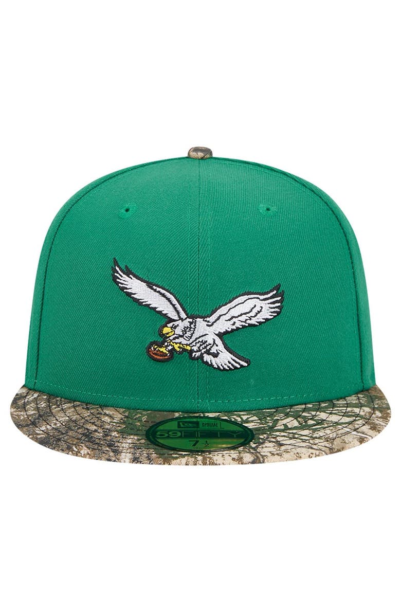 New Era Men's New Era Kelly Green Philadelphia Eagles Active Two-Tone Camo 59FIFTY Fitted Hat, Alternate, color, Kelly Green