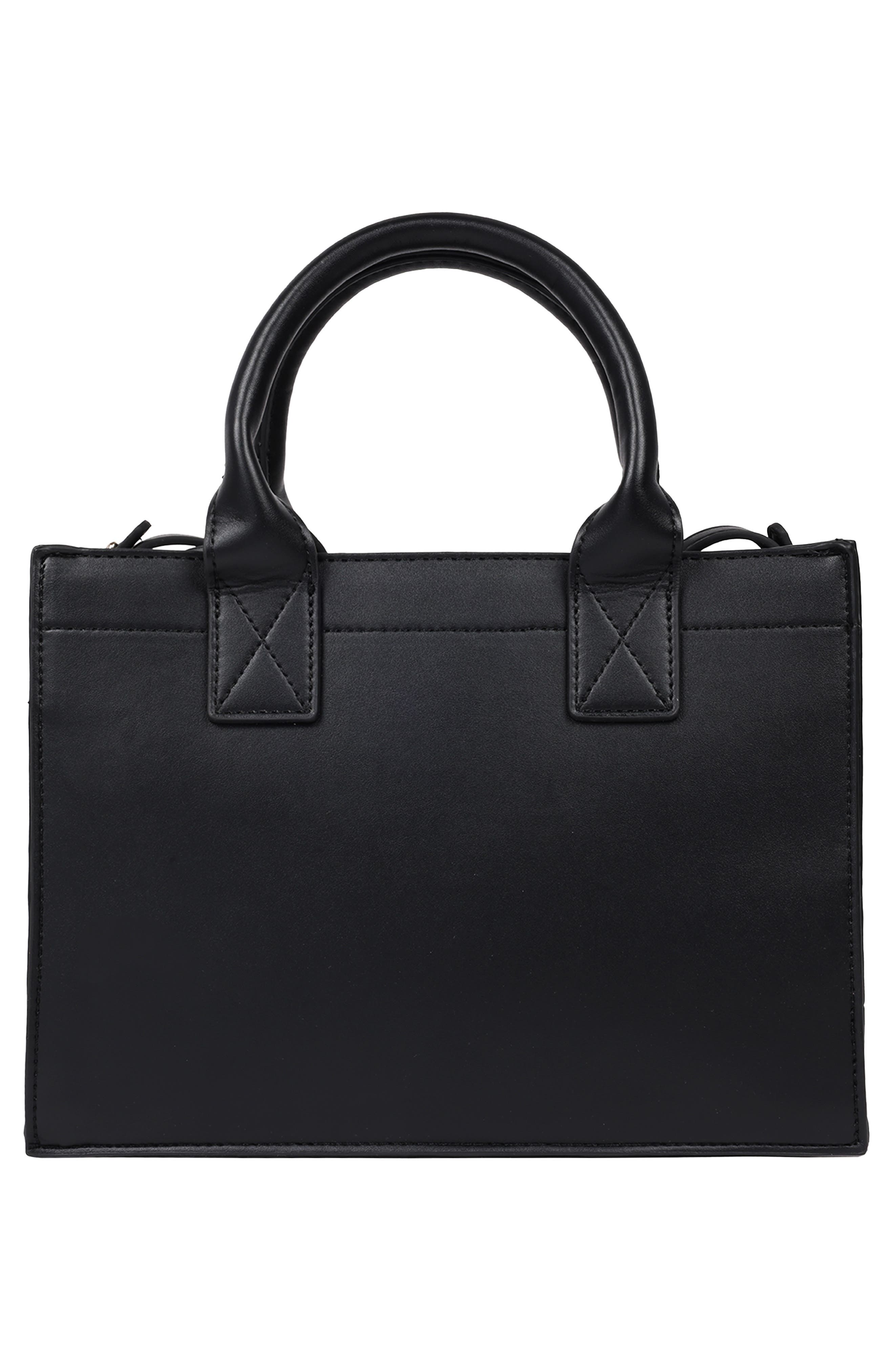 True Religion Modern Edge Charm Tote, Alternate, color, Black