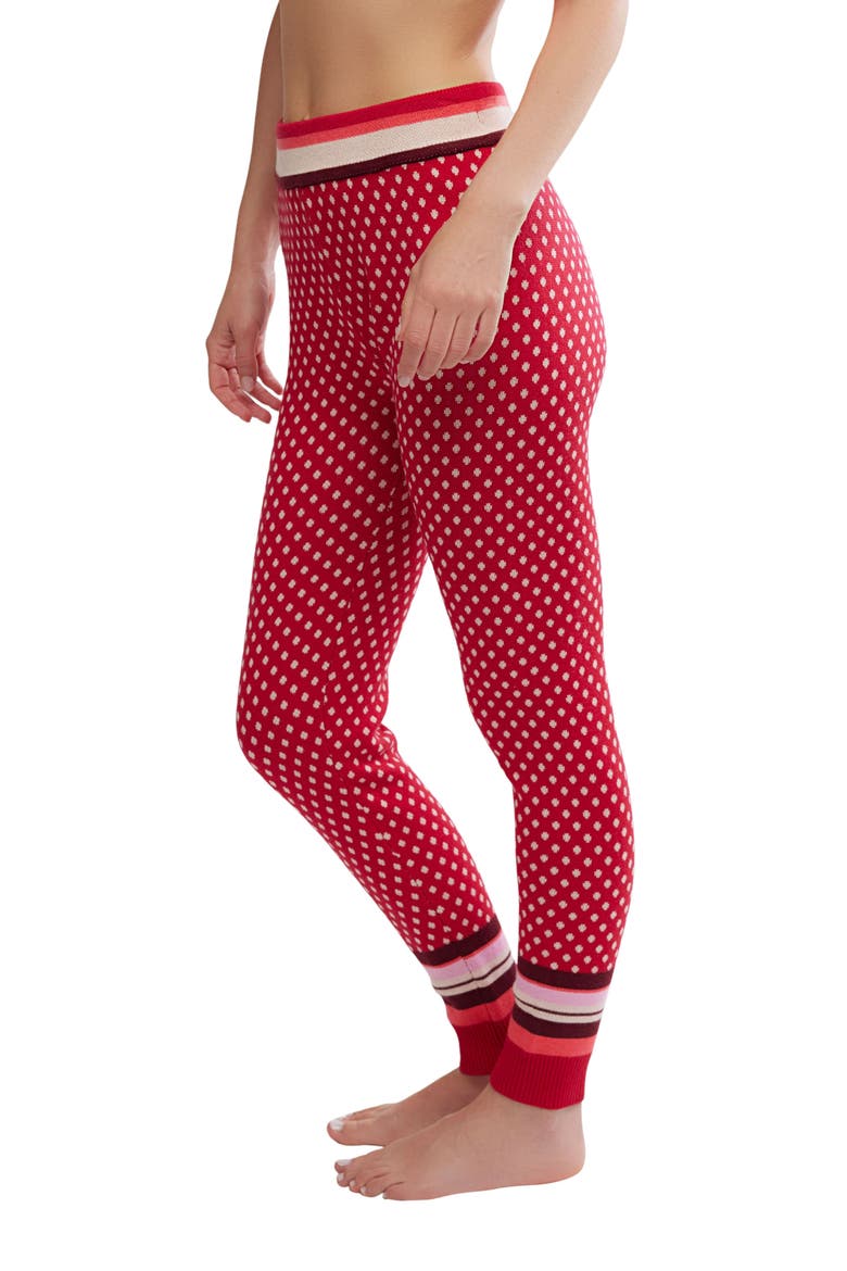 Falala Fair Isle Leggings, Alternate, color, RED PEPPERMINT DOT