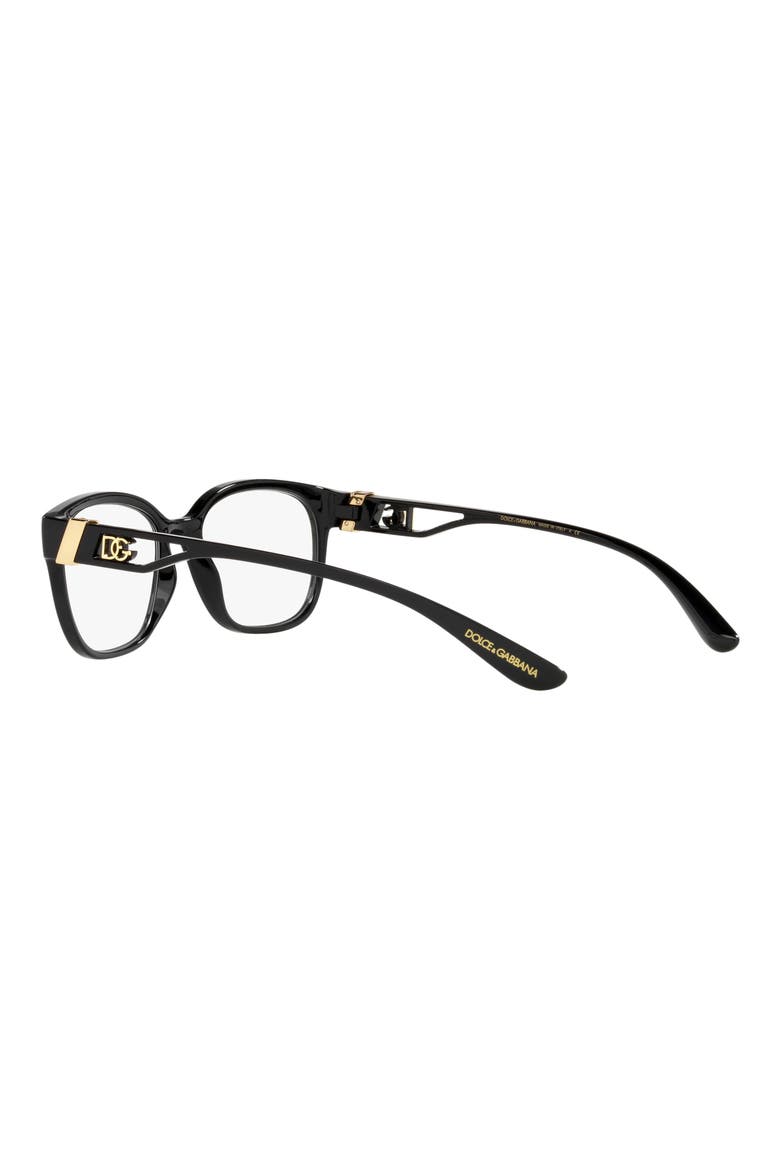 54mm Square Optical Glasses, Alternate, color, BLACK