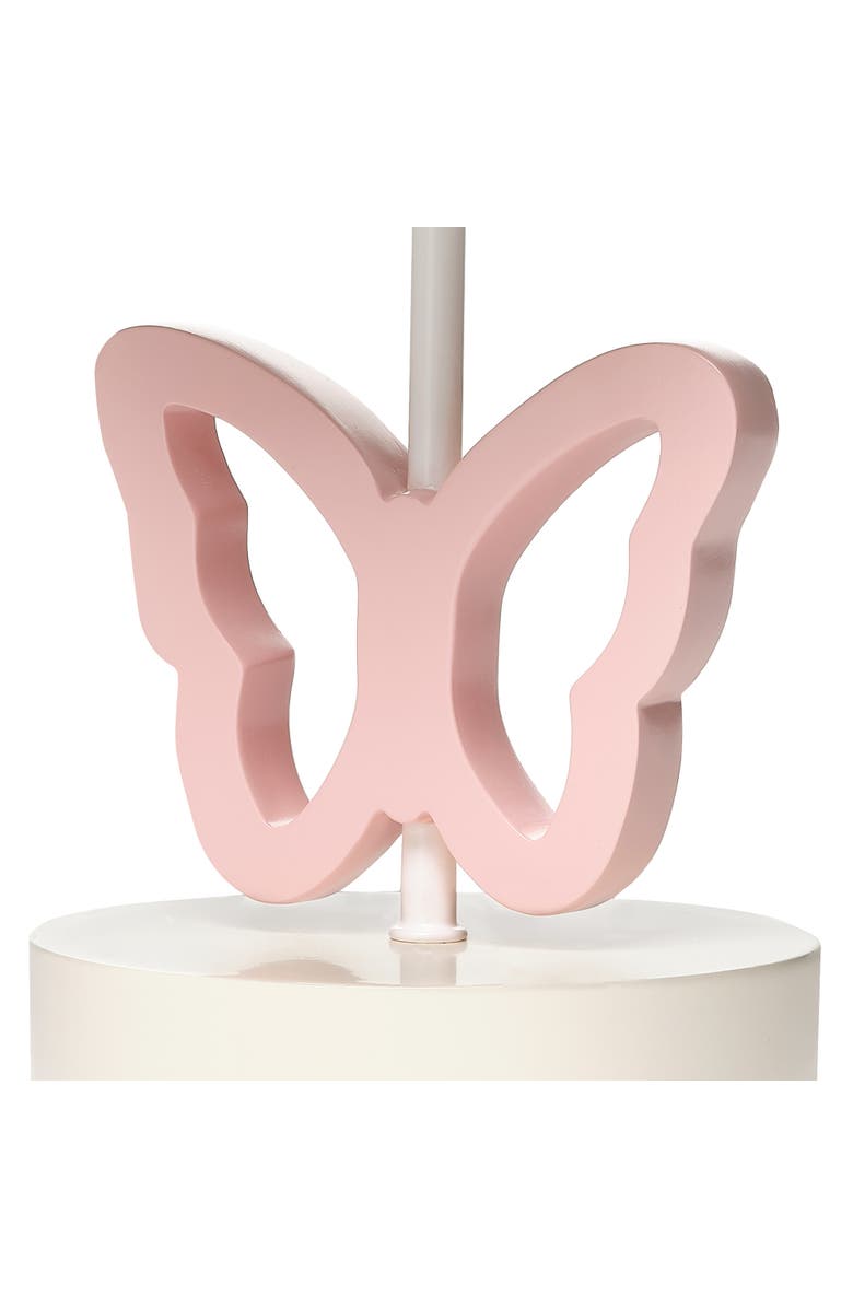 Lambs & Ivy Baby Blooms Butterfly Nursery Lamp with Floral Shade & Bulb, Alternate, color, Pink