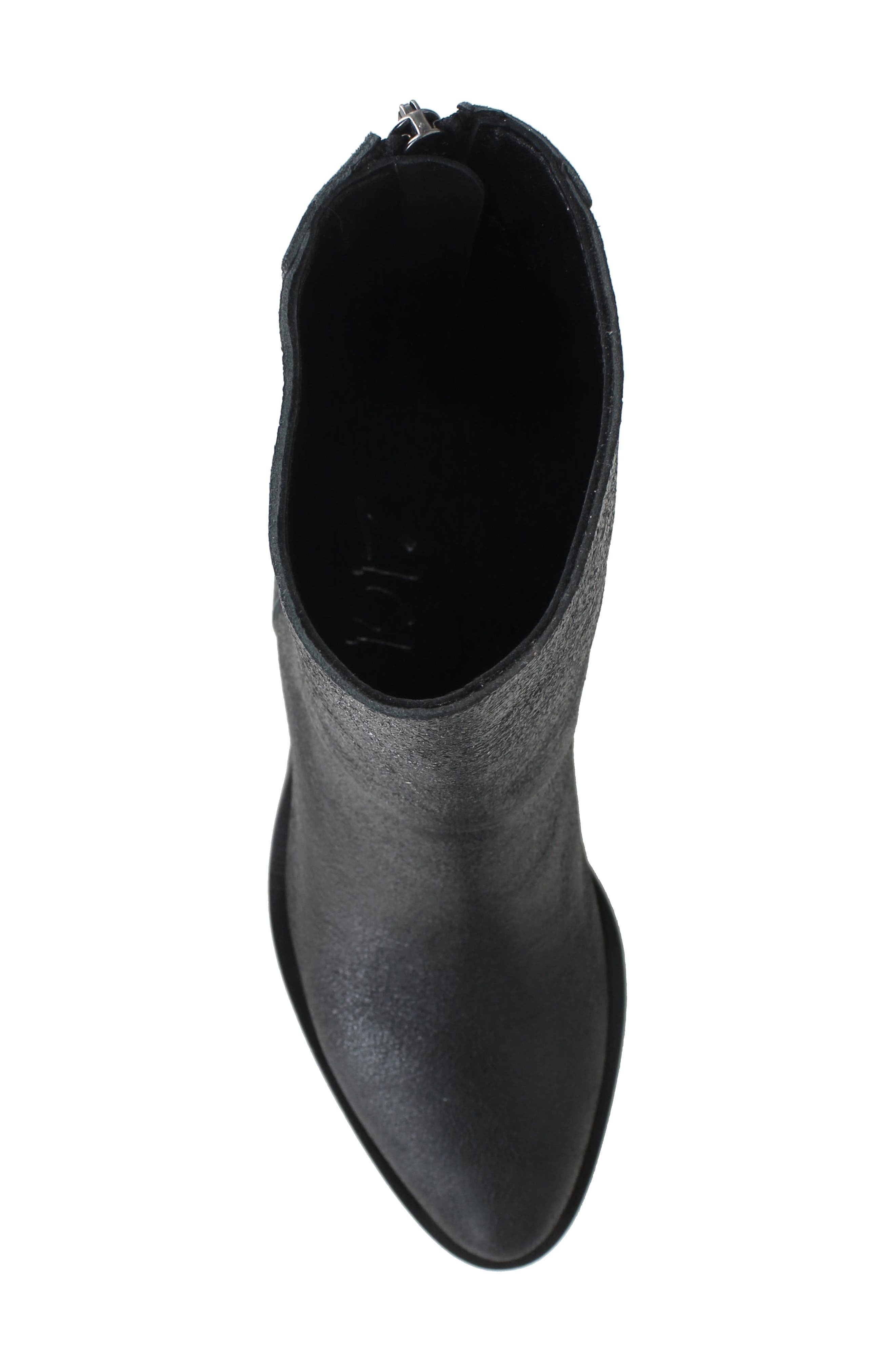 ZIGI Block Heel Bootie, Alternate, color, Black Leather