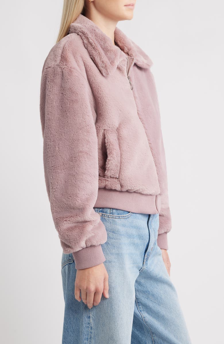 Thread & Supply Faux Fur Jacket, Alternate, color, Woodrose