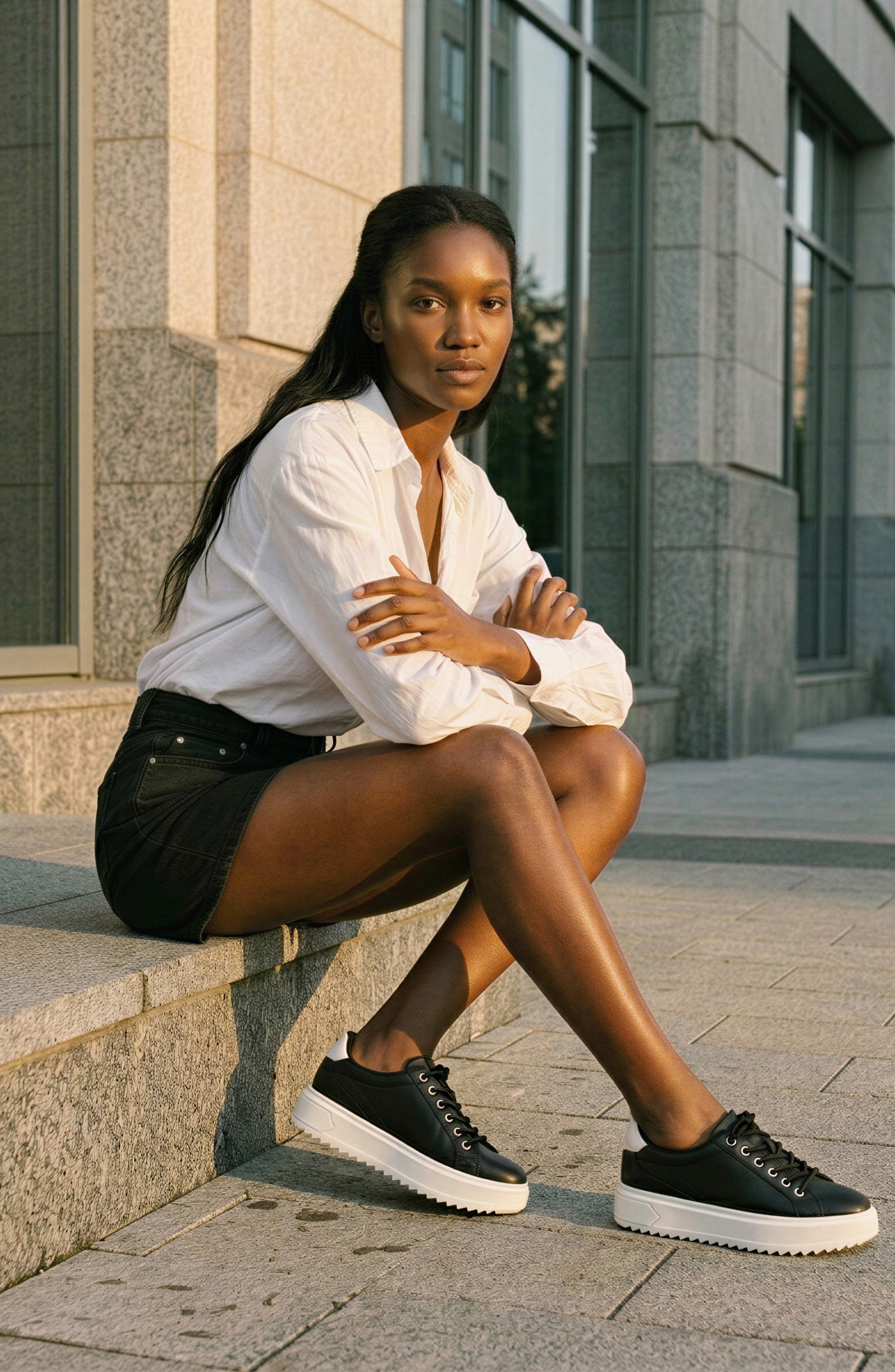 Blondo Greer Waterproof Sneaker, Alternate, color, Black Leather