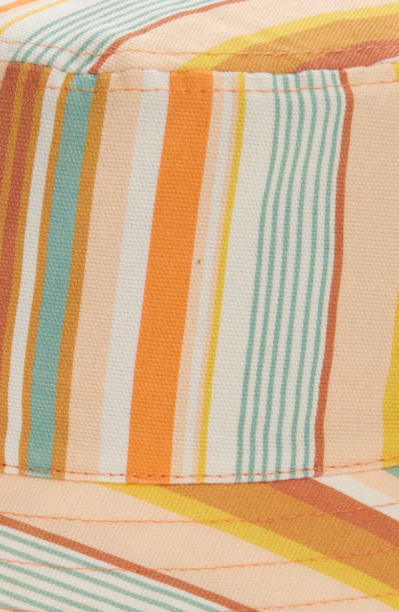Cole Haan Riviera Stripe Bucket Hat, Alternate, color, Orange Multi