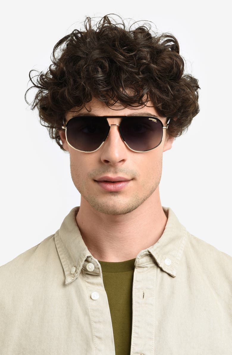Carrera Eyewear 60mm Aviator Sunglasses, Alternate, color, 