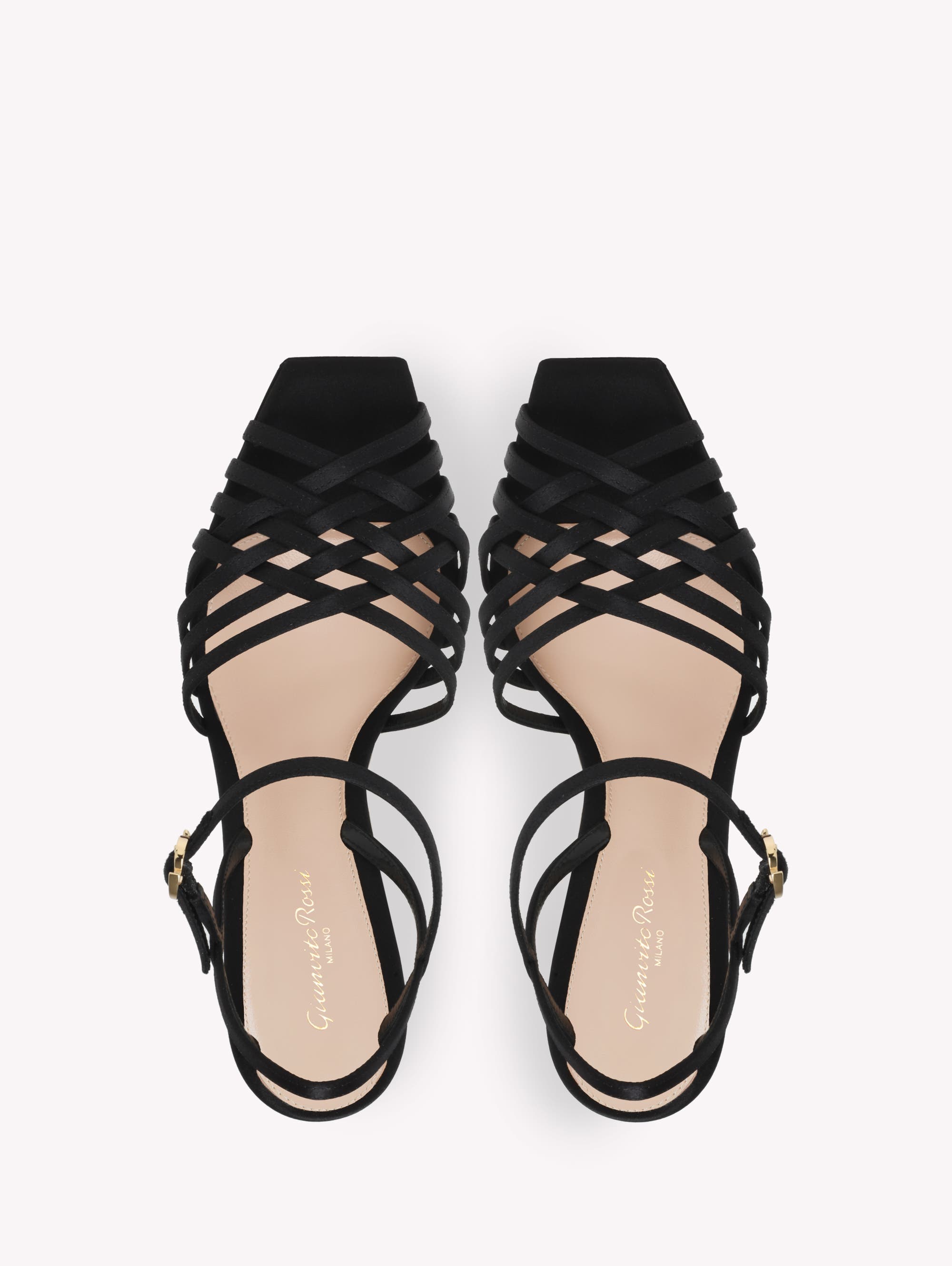 Gianvito Rossi Kerry Sandal, Alternate, color, Black Fabric