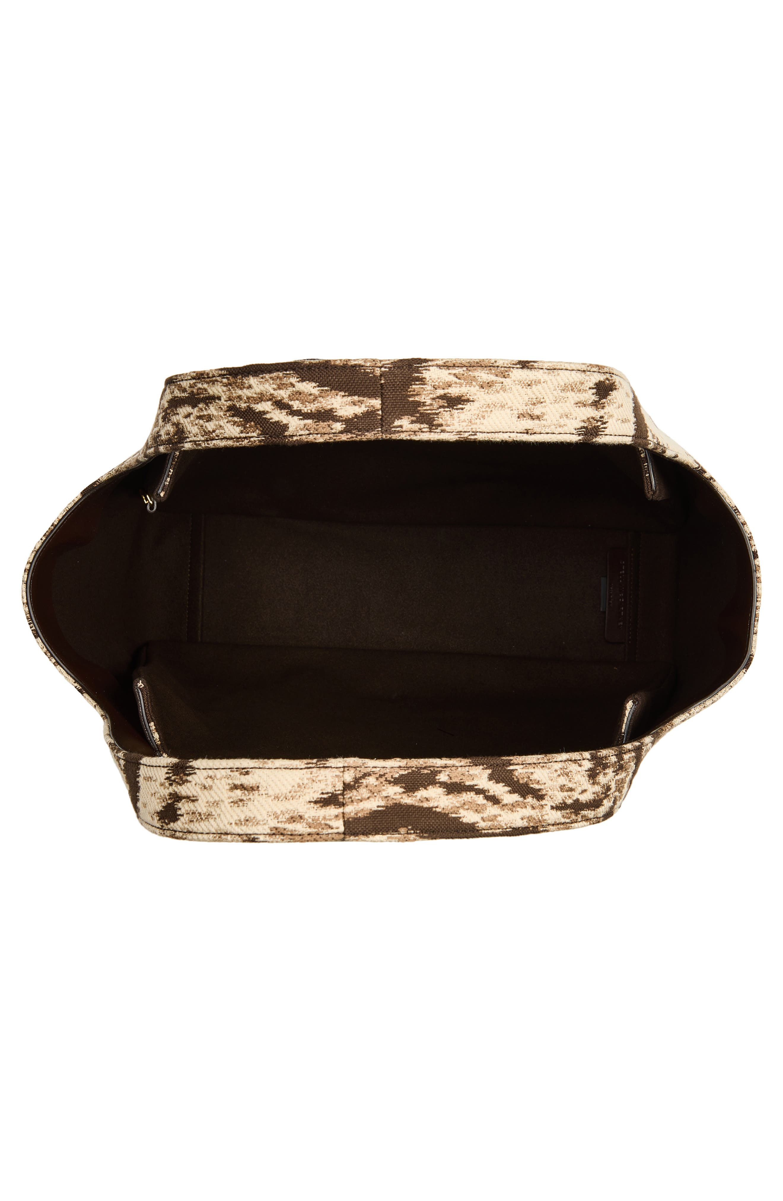 Stella McCartney Logo Clouded Leopard Tote, Alternate, color, Multicolor Brown