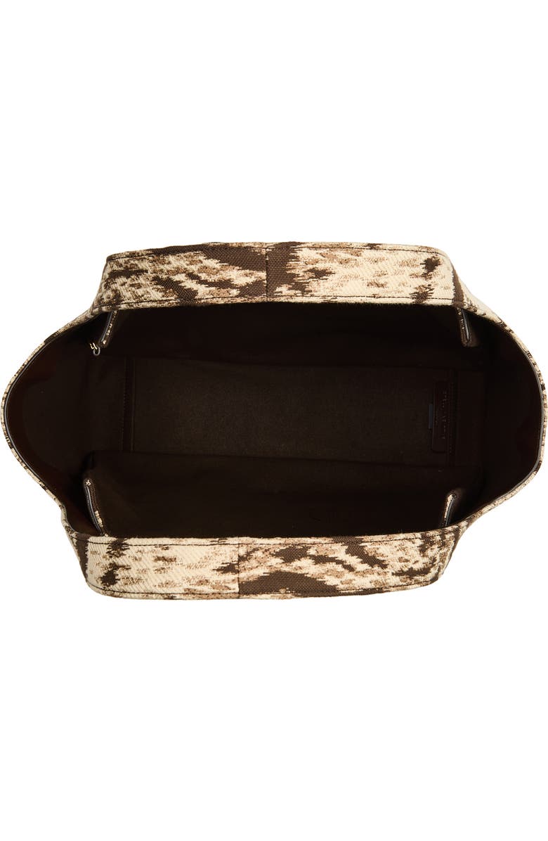 Stella McCartney Logo Clouded Leopard Tote, Alternate, color, Multicolor Brown