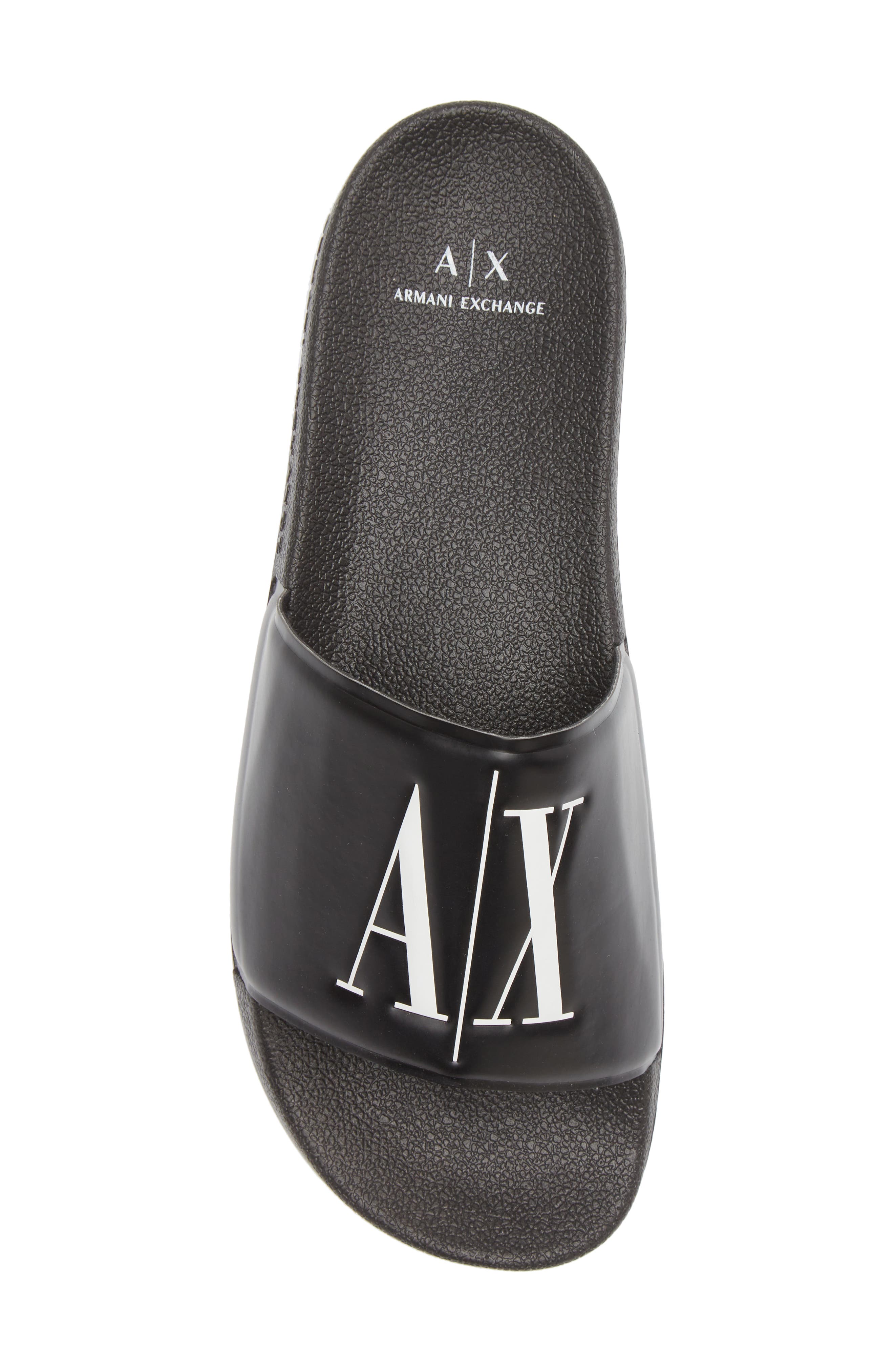 Armani Exchange Icon Logo Slide Sandal, Alternate, color, 