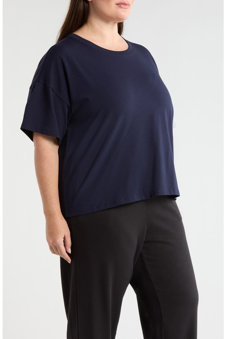 Boxy Crewneck T-Shirt, Alternate, color, INK