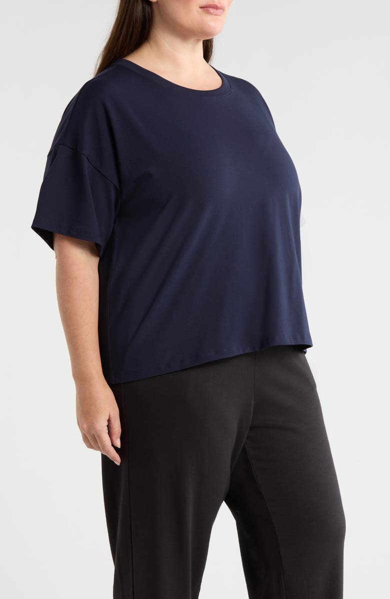 Eileen Fisher Boxy Crewneck T-Shirt, Alternate, color, Ink
