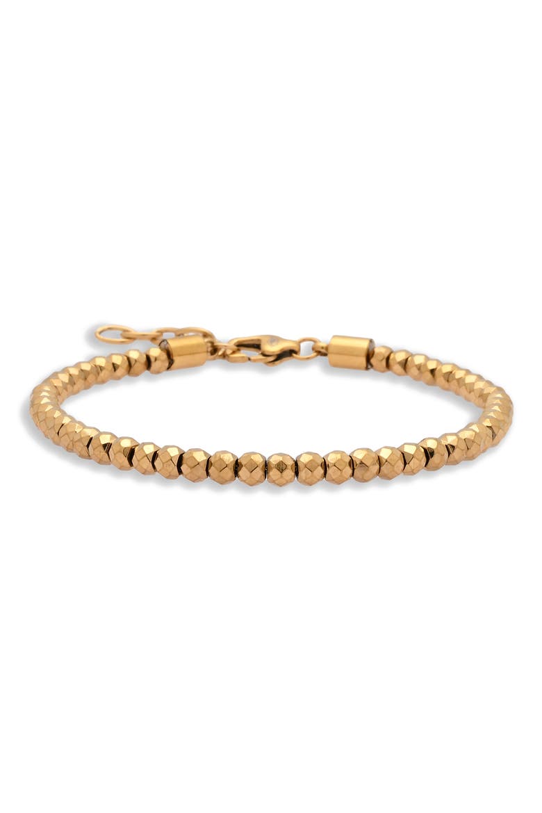 Men's Noah Beaded Bracelet, Main, color, GOLD