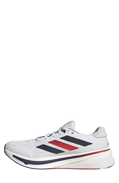 Adidas Originals Mens Adidas Supernova Rise 2 In White/dark Blue/pure Ruby