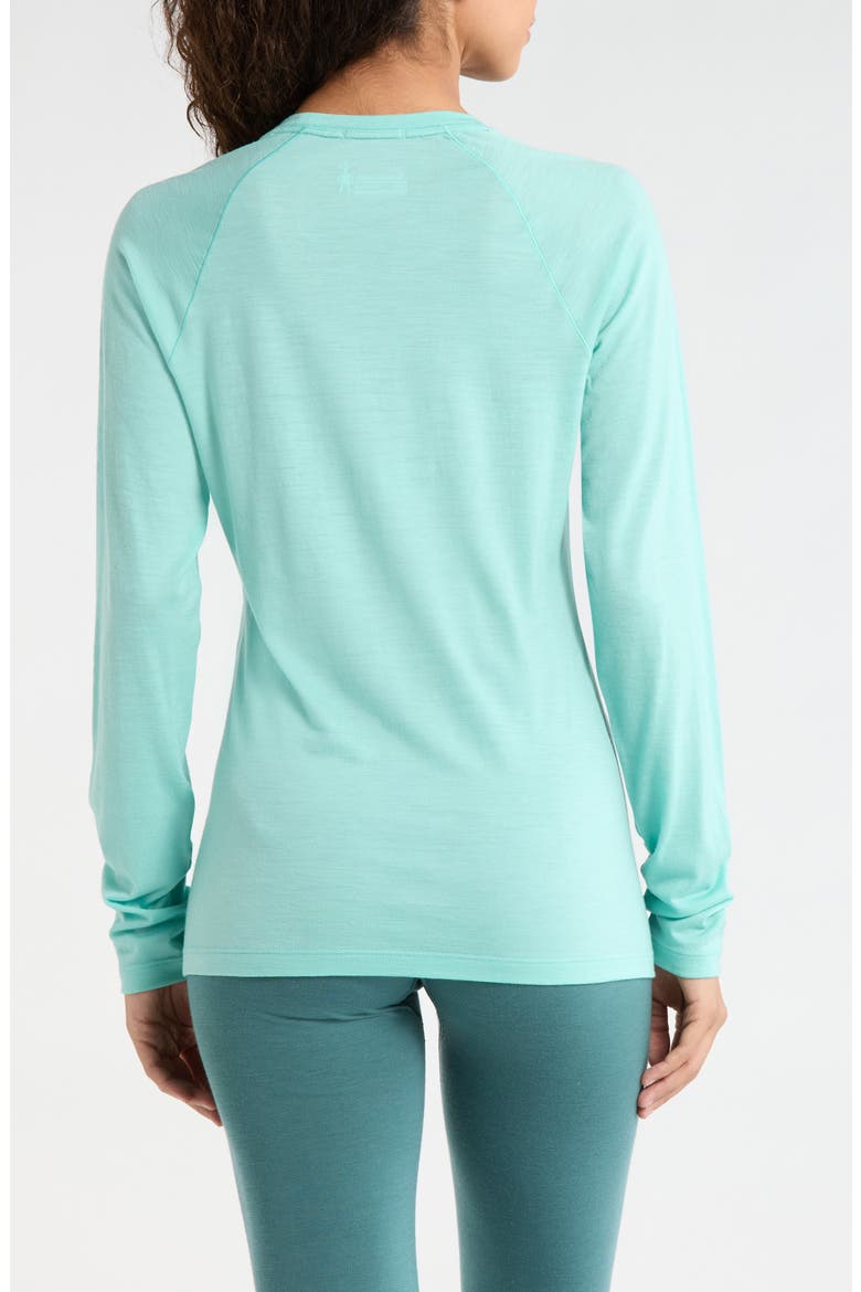 All Season Merino Wool Blend Base Layer Crew Top, Alternate, color, PACIFIC BLUE