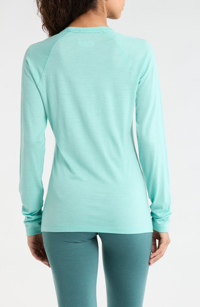 Smartwool All Season Merino Wool Blend Base Layer Crew Top, Alternate, color, Pacific Blue
