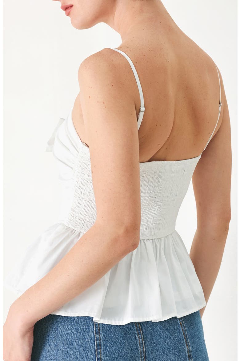 Bow Front Tank Top, Alternate, color, WHITE
