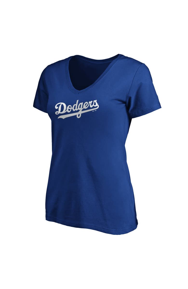 MAJESTIC Women's Majestic Corey Seager Royal Los Angeles Dodgers Official Player Name & Number V-Neck T-Shirt, Alternate, color, 