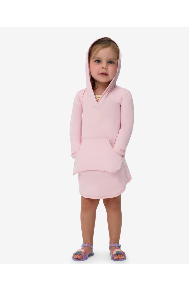BloqUV Toddler's Hoodie Dress, Alternate, color, Tickle Me Pink