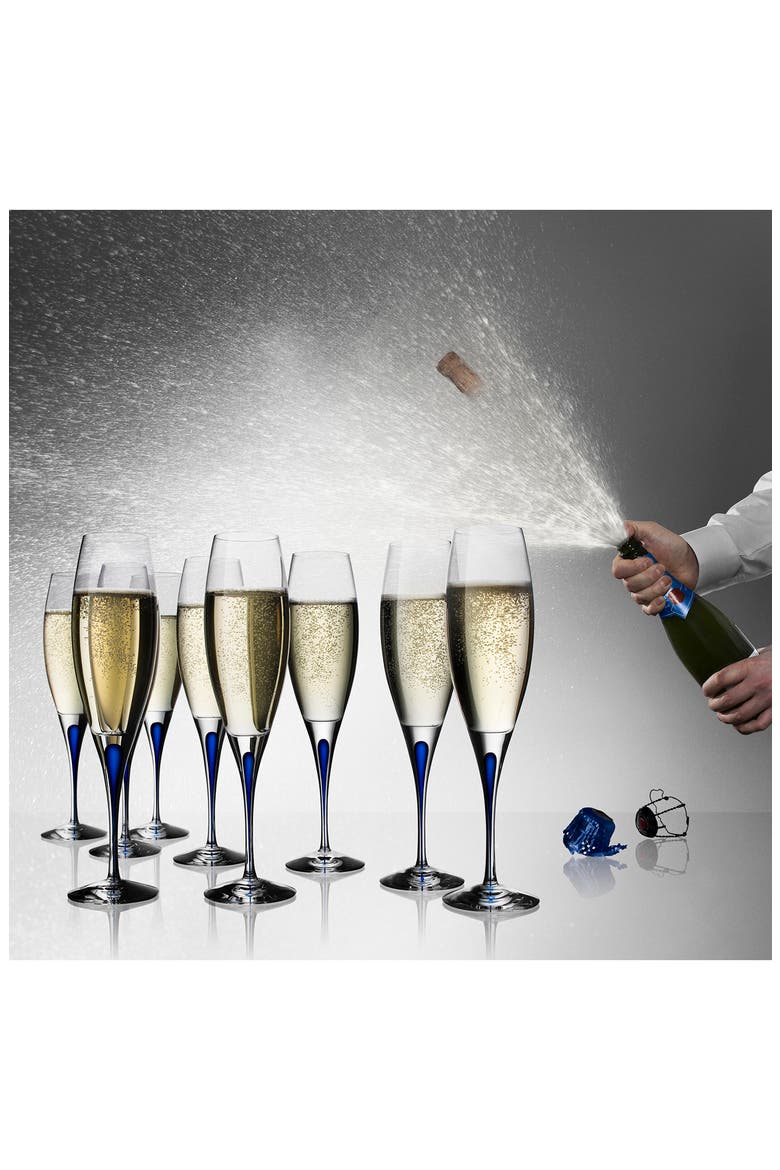 Intermezzo Set of 2 Champagne Flutes, Alternate, color, CLEAR