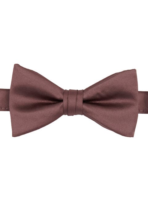 Men's Solid Satin Pre-Tied Bow Tie