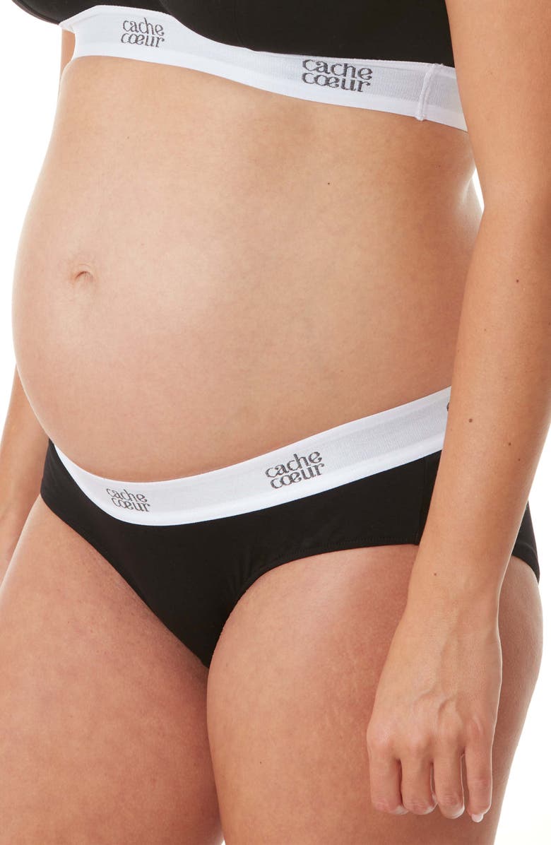 Cache Coeur Life Maternity shorts, Main, color, Black