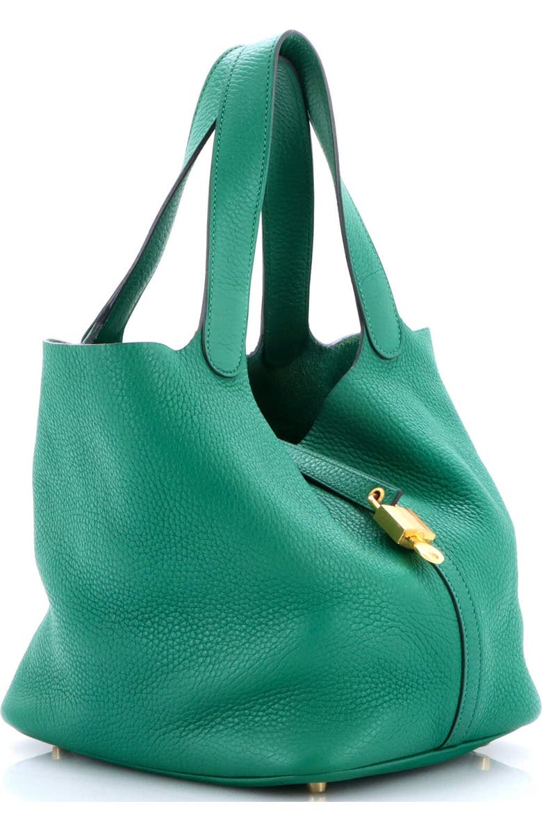 Pre-Owned Hermes Picotin Lock Bag Clemence MM, Alternate, color, Vert Vertigo