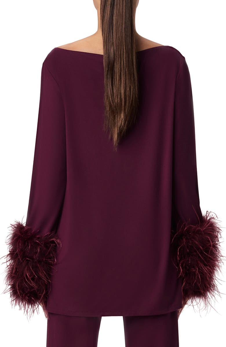 Naked Wardrobe Butter Boat Neck Tunic, Alternate, color, Dark Plum