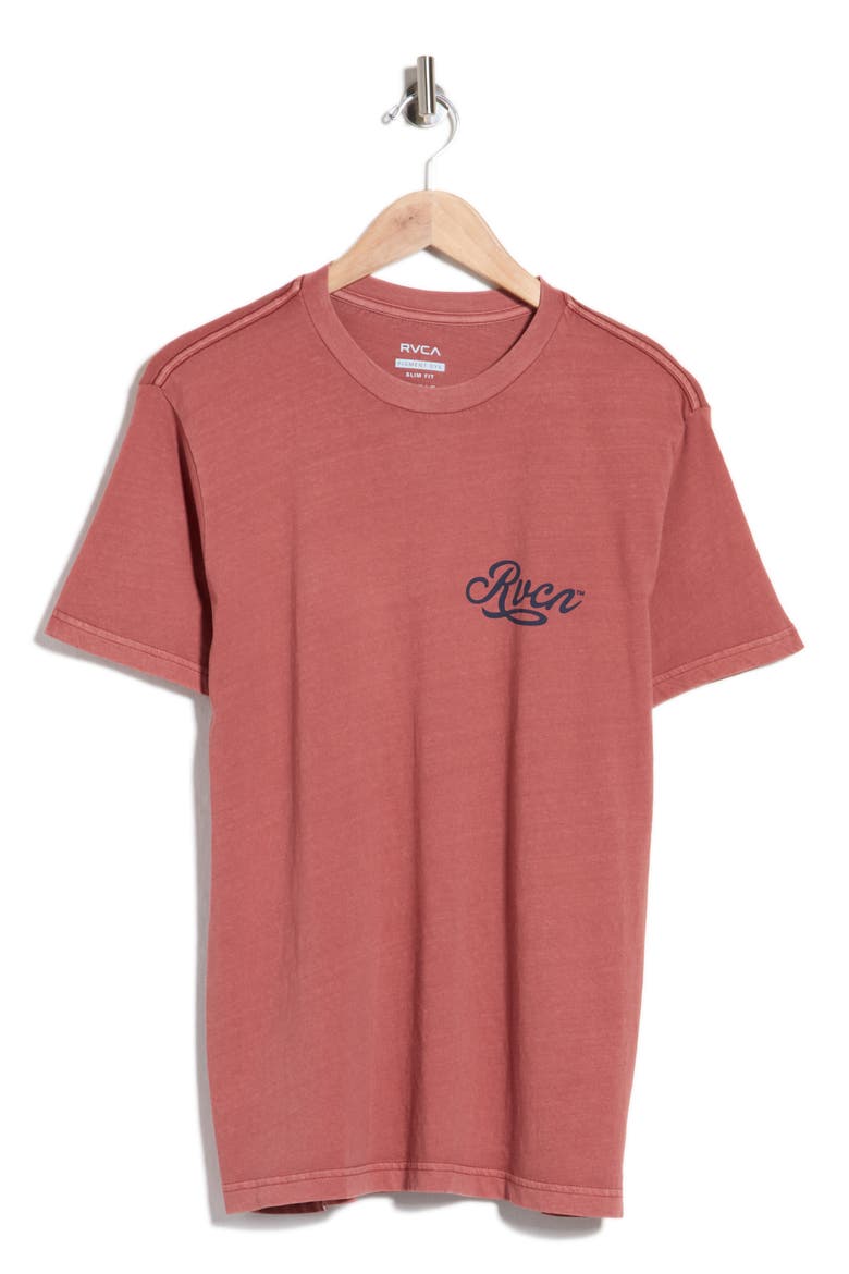 Emscript Cotton Graphic T-Shirt, Main, color, DUSTY RED