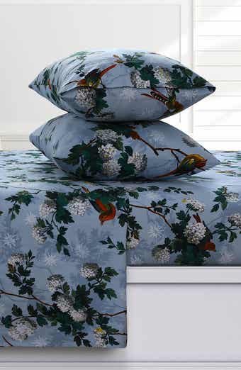 AZORES HOME Celina Floral Cotton Flannel Sheet Set