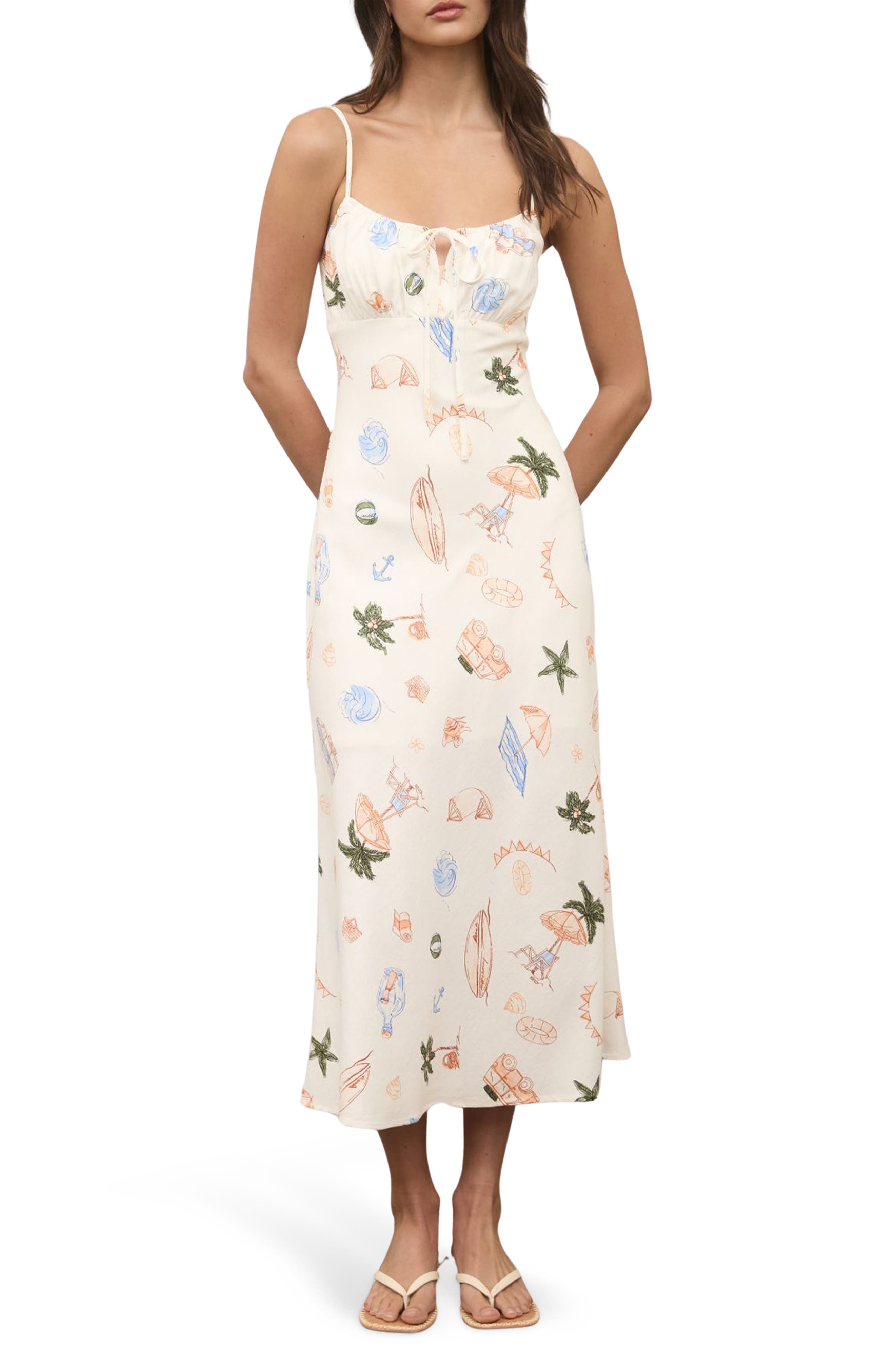 Blu Pepper Summer Print Midi Dress