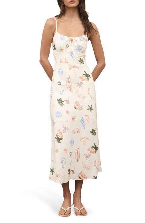 Summer Print Midi Dress
