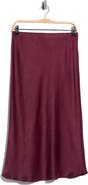 NORDSTROM RACK Textured Satin Midi Skirt